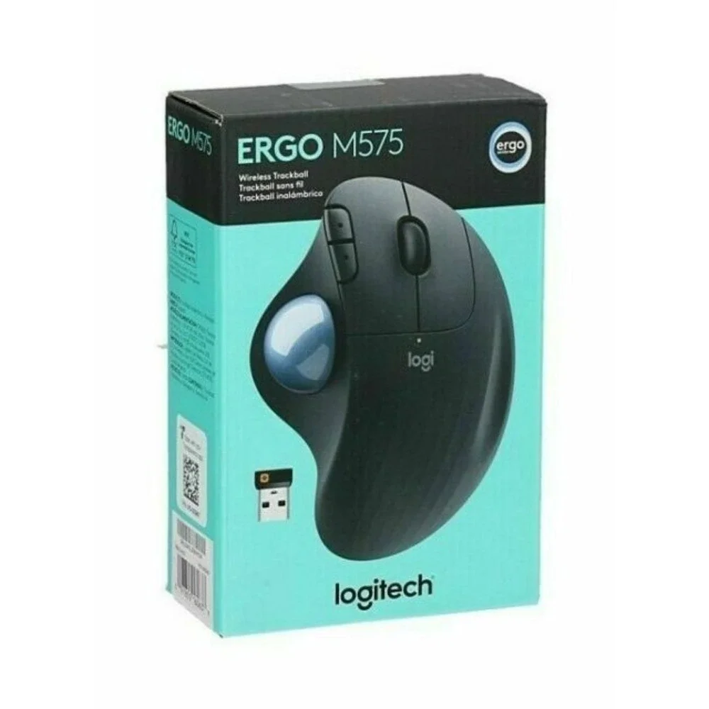 NEW‎ LOGITECH ERGO M575 WIRELESS TRACKBALL COLOR: BLACK 910-005869 FAST SHIPPN